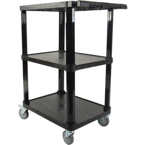 Chariot utilitaire avec tablette plate, 3 tiers, 18-1/8" x 37-3/8" x 27-3/4", Capacit&eacute; 330 lb Cam Industrial