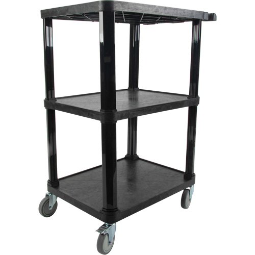 Chariot utilitaire avec tablette plate, 3 tiers, 18-1/8" x 37-3/8" x 27-3/4", Capacit&eacute; 330 lb Cam Industrial