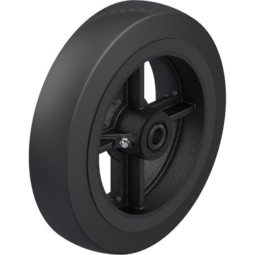 Black Rubber on Cast Iron Core Wheel Cam Industrial