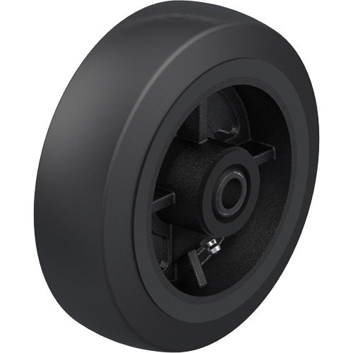 Black Rubber on Cast Iron Core Wheel Cam Industrial