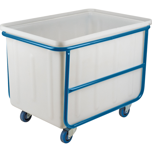 Straight Wall Box Truck, White Polyethylene, 46" L x 28" W x 31" H, 14 cu. ft. Volume, 1000 lbs. Capacity Cam Industrial