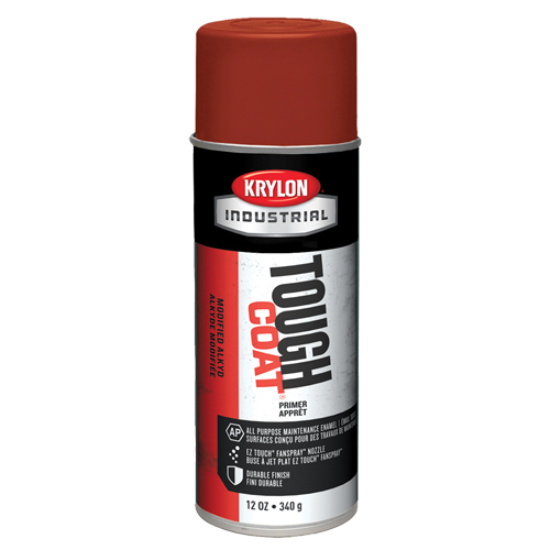 Tough Coat&reg; Acrylic Alkyd Enamel - Primer, Red Oxide, Very Flat, 12 oz., Aerosol Can Cam Industrial