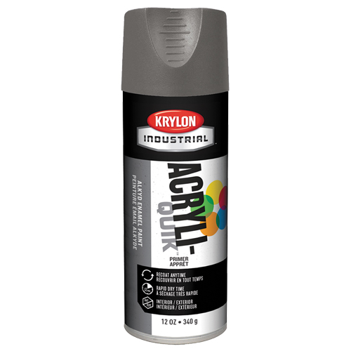 Industrial Acryli-Quik Lacquer, Grey, Very Flat, 12 oz., Aerosol Can Cam Industrial