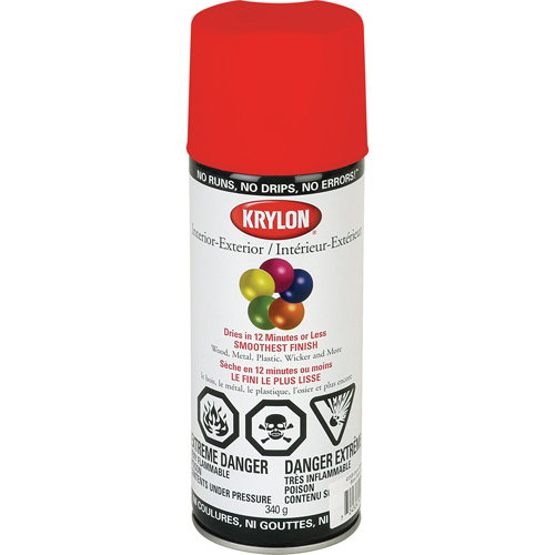 Industrial Acryli-Quik Lacquer, Banner Red, Gloss, 12 oz., Aerosol Can Cam Industrial