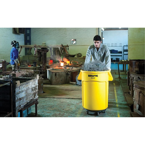 Chariot &agrave; visser Brute, Poly&eacute;thyl&egrave;ne, Noir, Convient aux contenants 20 - 55 US gal. Cam Industrial