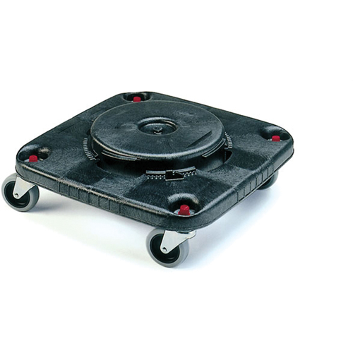 Socles roulants  Brute, carr&eacute;s, Poly&eacute;thyl&egrave;ne, Noir Cam Industrial