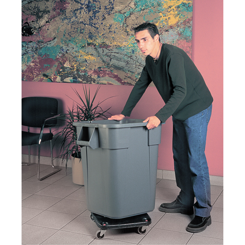 Socles roulants  Brute, carr&eacute;s, Poly&eacute;thyl&egrave;ne, Noir Cam Industrial