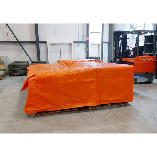 Insulated Tarps, Polyethylene, Orange, 20' x 12' x 8 mils Cam Industrial