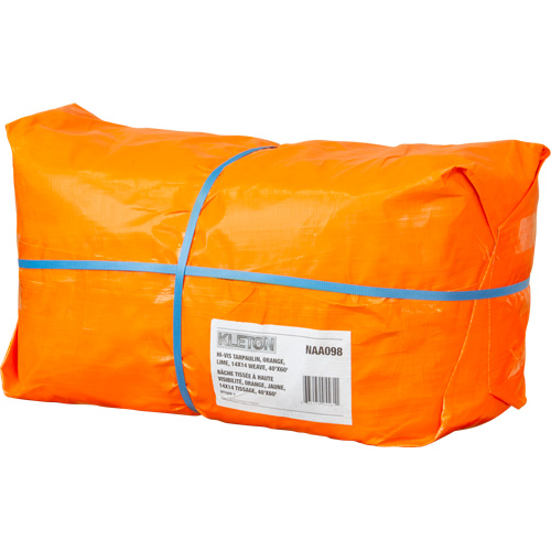 High-Visibility Heavy-Duty Woven Tarp, Polyethylene, Green/Orange, 40' x 60' x 12 mils Cam Industrial