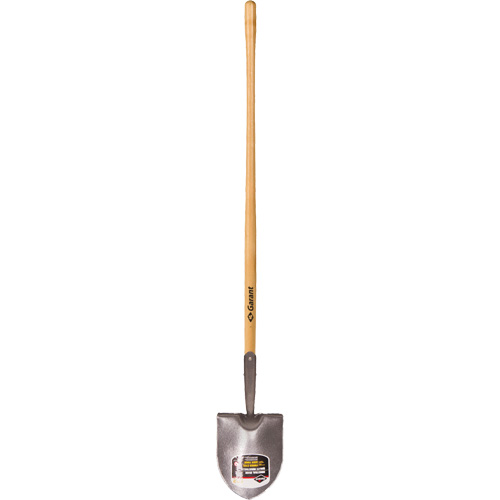 Round Point Shovel, Forged Steel Blade, Hardwood, Straight Handle Cam Industrial