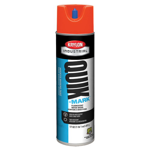 Industrial Quik-Mark Water-Based Inverted Marking Paint, 17 oz., Aerosol Can Cam Industrial