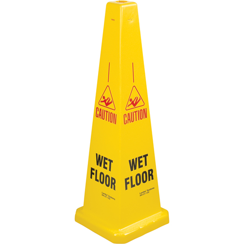 C&ocirc;nes de d&eacute;viation  Wet Floor , Anglais avec pictogramme Cam Industrial