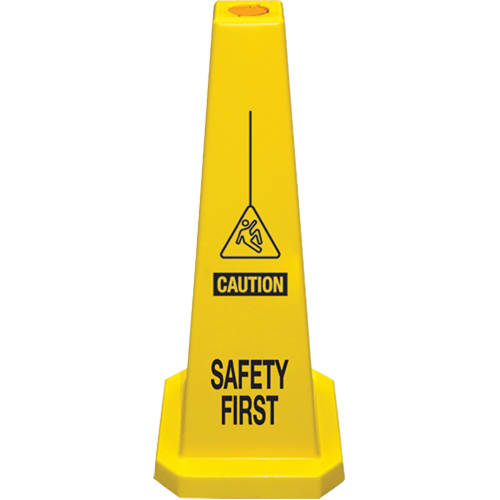 "Safety First" Lamba Traffic Cones, English with Pictogram Cam Industrial