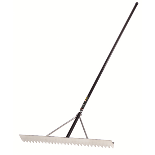 Pro Asphalt Rake, 36" W, Aluminum Blade, 28 Tines Cam Industrial