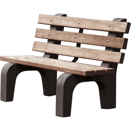 Bancs de parc, Plastique recycl&eacute;, 72" lo x 25" la x 31" h, Brun Cam Industrial