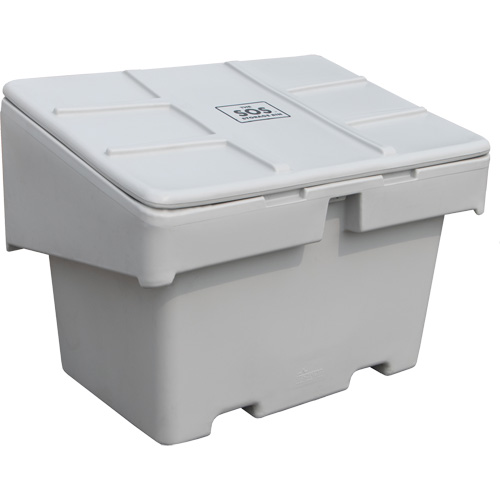 Salt Sand Container SOS, With Hasp, 42" x 29" x 30", 11 cu. Ft., Grey Cam Industrial