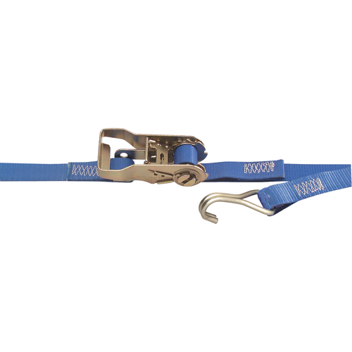 Heavy-Duty Utility Straps, Wire Hook, 1" W x 13' L, 167 lbs. (76 kg) Working Load Limit Cam Industrial