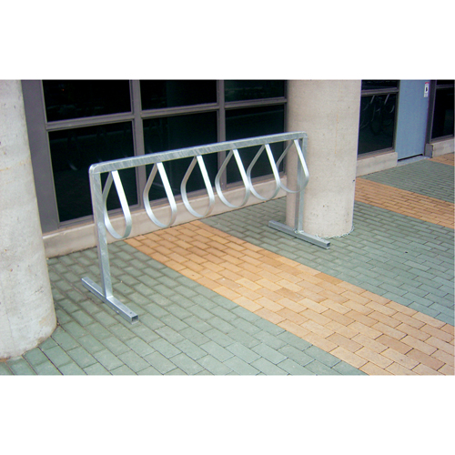 Style Bicycle Rack, Galvanized Steel, 12 Bike Capacity Cam Industrial