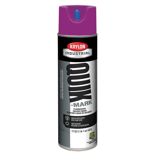 Industrial Quik-Mark Solvent-Based Inverted Marking Paint, 17 oz., Aerosol Can Cam Industrial