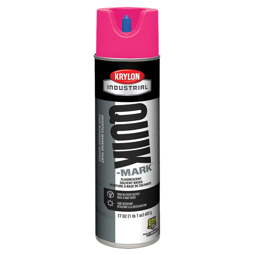 Industrial Quik-Mark Solvent-Based Inverted Marking Paint, 17 oz., Aerosol Can Cam Industrial