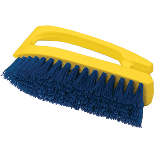 Iron Scrub Brush with Handle, 6" L, Synthetic/Natural Fibre Bristles Cam Industrial