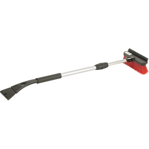 Snow Brooms, Telescopic, Nylon Polyethylene Blade, 36" Long, Red Cam Industrial