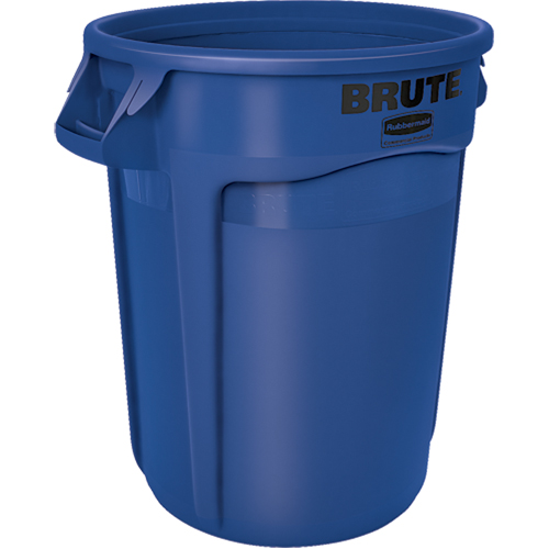 Round Brute&reg; Containers, Bulk, Polyethylene, 32 US gal. Cam Industrial