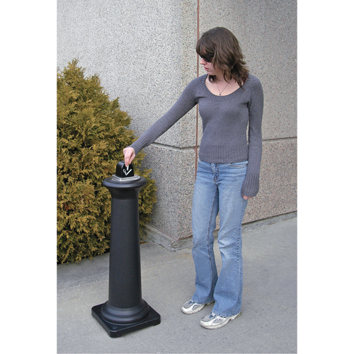 Groundskeeper Tuscan Cigarette Waste Collector, Free-Standing, Metal, 1 US gal. Capacity, 38-1/2" Height Cam Industrial