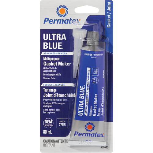Ultra Blue&reg; Gasket Maker, 80 ml, Tube, Blue Cam Industrial