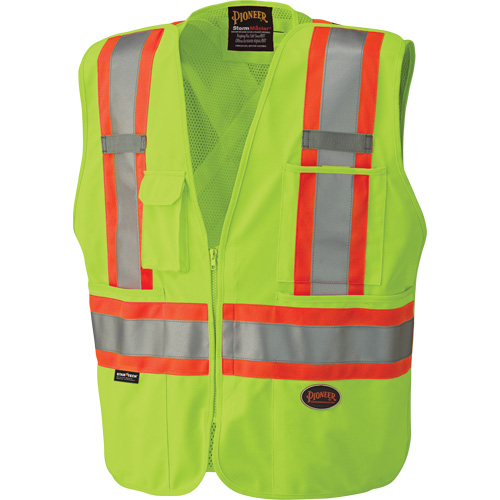 6936 Veste de s&eacute;curit&eacute; d&eacute;tachable en 5 points, Jaune lime haute visibilit&eacute;, 2T-Grand, Polyester Cam Industrial