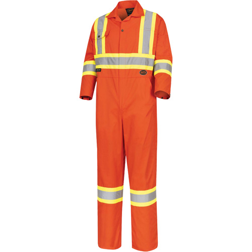 5514T Combinaison de s&eacute;curit&eacute; haute visibilit&eacute; pour grande personne, 60, Orange haute visibilit&eacute; Cam Industrial