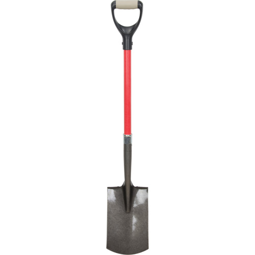 Heavy-Duty Shovels, Fibreglass, Carbon Steel Blade, D-Grip Handle, 30-1/2" Long Cam Industrial