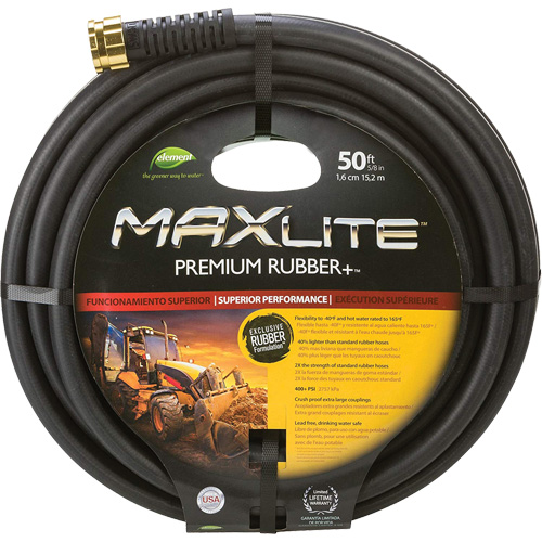 Boyaux pour usage commercial, Caoutchouc, 5/8" dia x 50' Cam Industrial