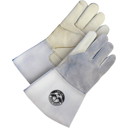 Gander Brand Utility Grain Leather Welder Gloves, Grain Cowhide, Size Large Cam Industrial