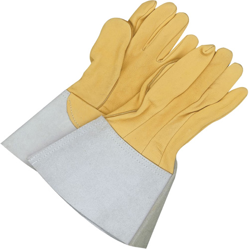Gander Brand Reverse Grain TIG Welder Gloves, Grain Deerskin, Size 10 Cam Industrial