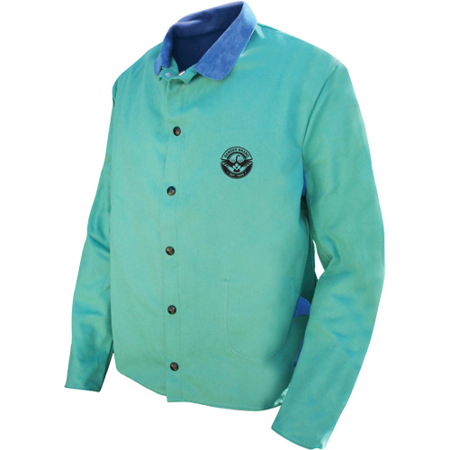 Veste de soudage Gander Brand Banox FR, Coton/Cuir, 2T-Grand, Vert Cam Industrial