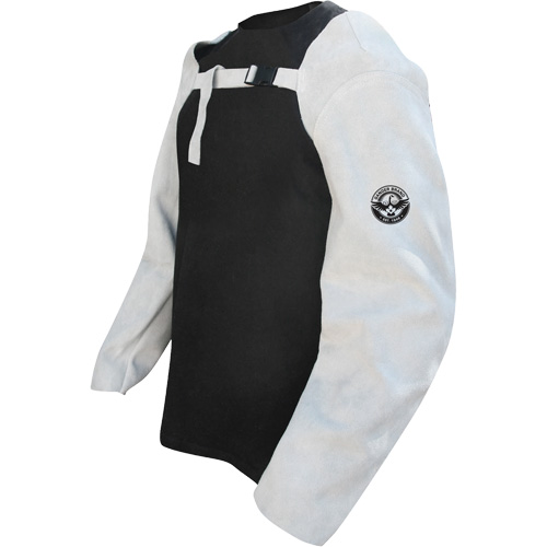 Manchons de soudage en cuir, 24" lo, Gris perle Cam Industrial