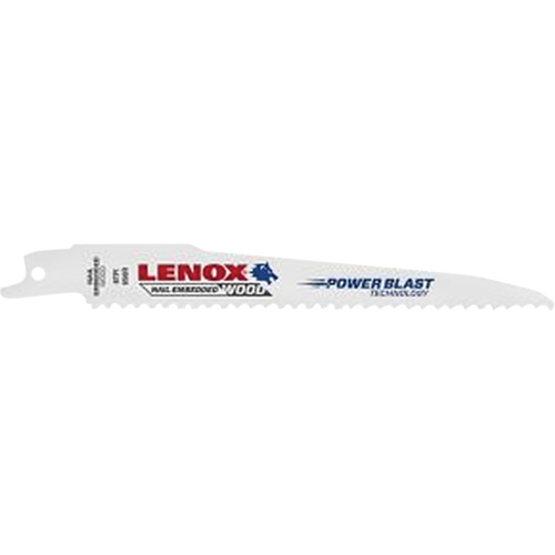 Wood Reciprocating Saw Blade, Bi-Metal, 6 TPI, 6" L x 3/4" W Cam Industrial
