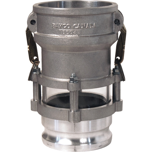 Cam & Groove In-Line Sight Glass Coupler x Adapter Cam Industrial