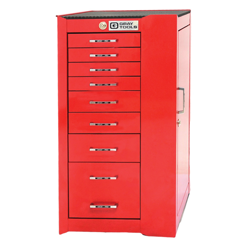 PRO+ Series Roller Cabinet, 8 Drawers, 19" W x 19" D x 36-1/2" H, Red Cam Industrial