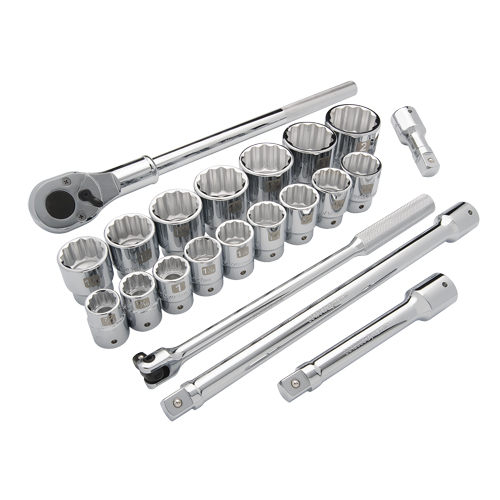 Jeu de douilles SAE, 21 Mcx, Prise de 3/4" Cam Industrial