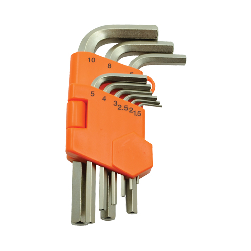 Hex Key Set, 9 Pcs., Metric Cam Industrial