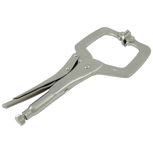 Locking Clamp Pliers with Swivel Pads, 11" Length, C-Clamp Cam Industrial