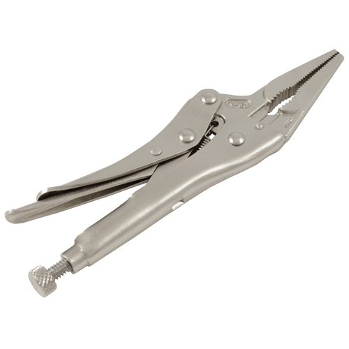 Locking Pliers, 6" Length, Long Nose Cam Industrial