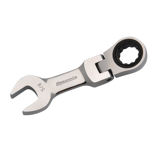 SAE Stubby Flex-Head Ratcheting Wrench Cam Industrial