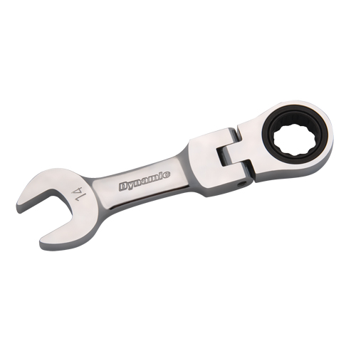 Metric Stubby Flex-Head Ratcheting Wrench Cam Industrial