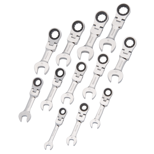 Stubby Wrench Set, Combination, 12 Pieces, Metric Cam Industrial