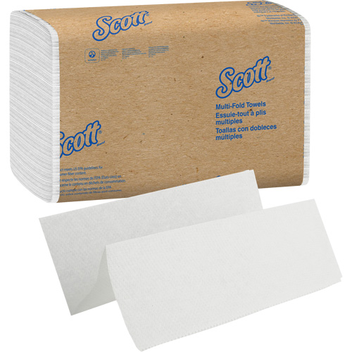Scott&reg; Essential Multi-Fold Paper Towels, 1 Ply, 9-2/5" L x 9-1/5" W, 250 /Pack Cam Industrial