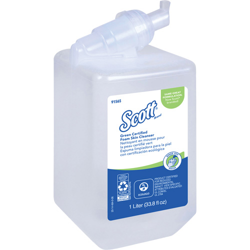 Nettoyant pour la peau certifi&eacute; &eacute;cologique Essential de Scott, Liquide, 1 L, Cartouche en plastique, Sans parfum Cam Industrial