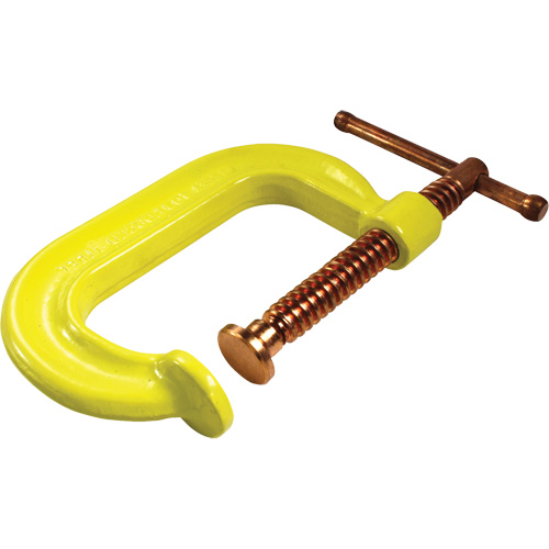 Regular-Duty Deep Throat C-Clamp, 2" (51 mm) Capacity, 2-1/8" (54 mm) Throat Depth Cam Industrial